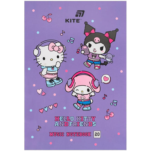 Зошит для нот Kite Hello Kitty, A4, 20 аркушів, HK26-404