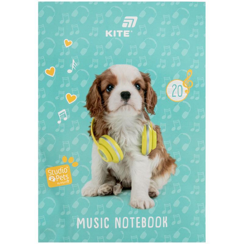 Зошит для нот Kite Studio Pets, A4, 20 аркушів, SP26-404