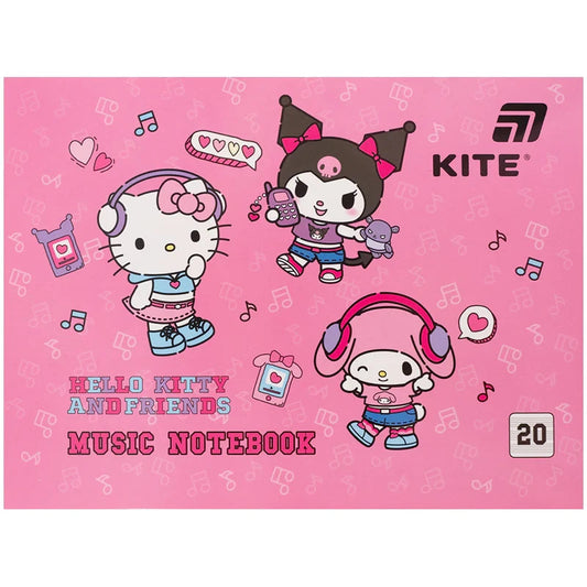 Зошит для нот Kite Hello Kitty, А5, 20 аркушів, HK26-405