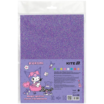 Картон кольоровий з чарівним гліттером Kite Hello Kitty А4 HK24-423