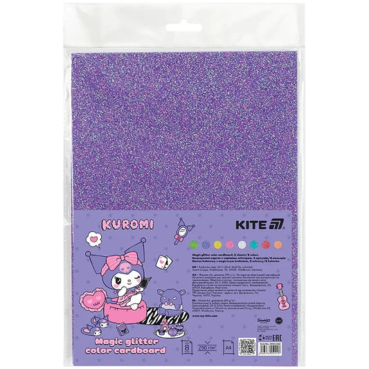 Картон кольоровий з чарівним гліттером Kite Hello Kitty А4 HK24-423