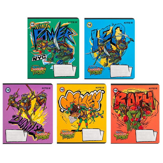 Зошит шкільний Kite Teenage Mutant Ninja Turtles, 18 аркушів, клітинка NT24-236