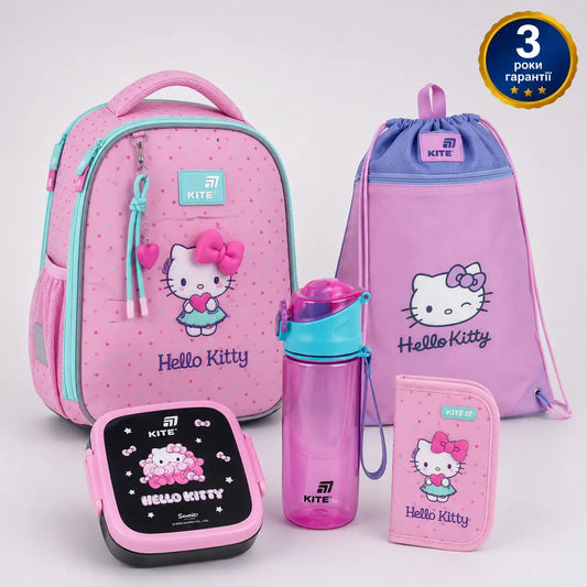 Шкільний набір Kite 5 в 1 Education Hello Kitty SET_HK26-555S-1