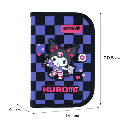 Пенал без наповнення Kuromi HK26-621-2, 1 відділення, 1 відворот