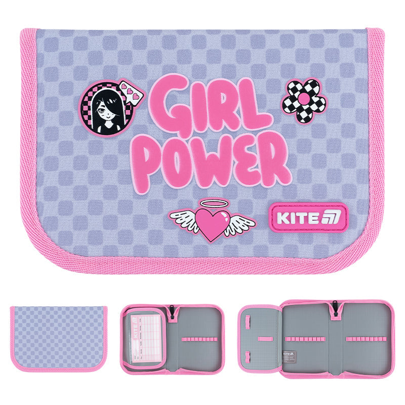 Пенал без наповнення Kite Girl's Power K26-621-5, 1 відділення, 1 відворот
