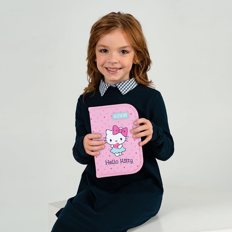 Пенал без наповнення Kite Hello Kitty HK26-622, 1 відділення, 2 відвороти