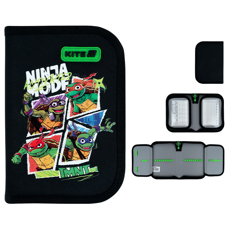 Пенал без наповнення Kite Ninja Turtles NT26-622, 1 відділення, 2 відвороти