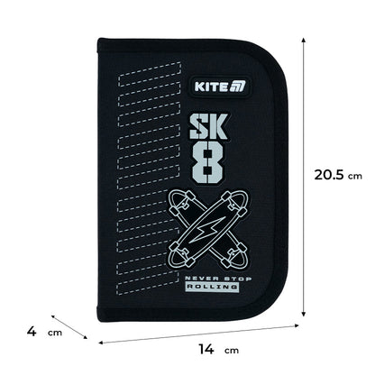 Пенал без наповнення Kite Skate K26-622-4, 1 відділення, 2 відвороти