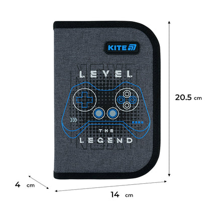 Пенал без наповнення Kite Level UP K26-622-6, 1 відділення, 2 відвороти