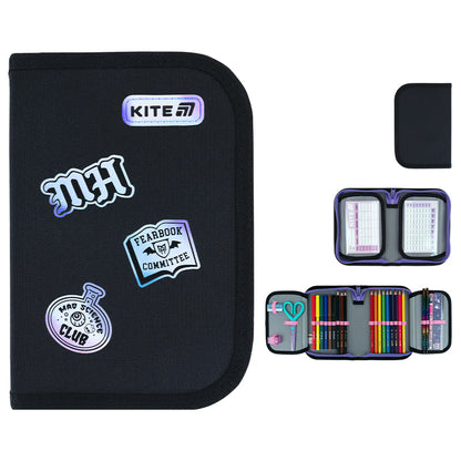 Пенал з наповненням Kite Monster High MH26-622H, 1 відділення, 2 відвороти