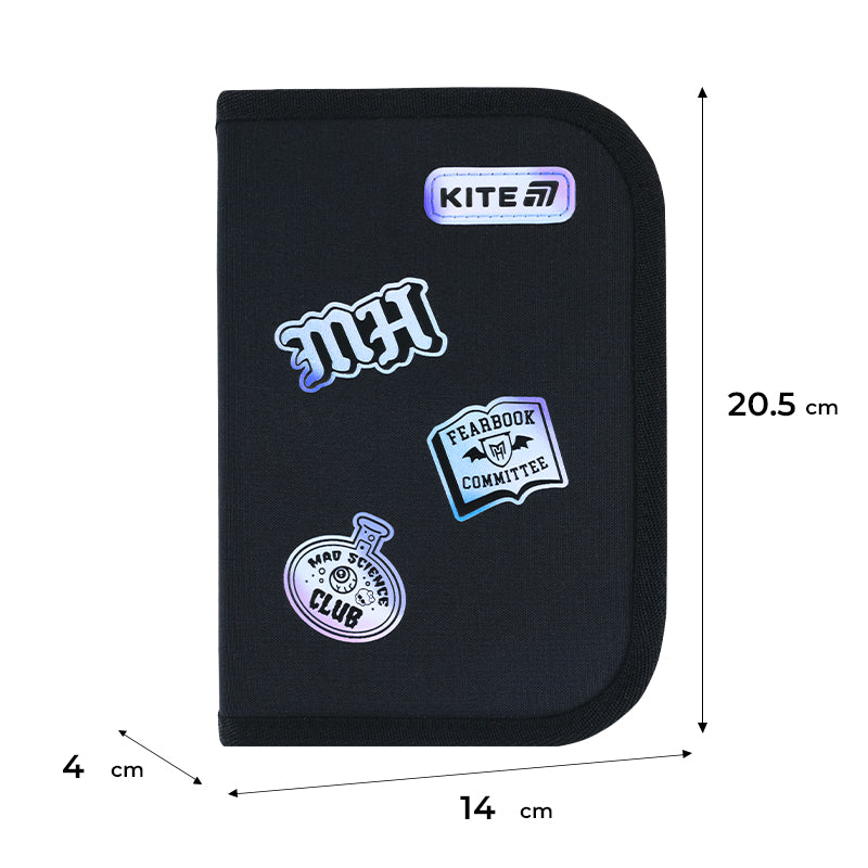 Пенал з наповненням Kite Monster High MH26-622H, 1 відділення, 2 відвороти