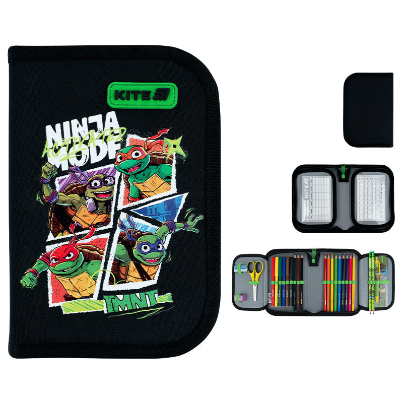 Пенал з наповненням Kite Ninja Turtles NT26-622H, 1 відділення, 2 відвороти