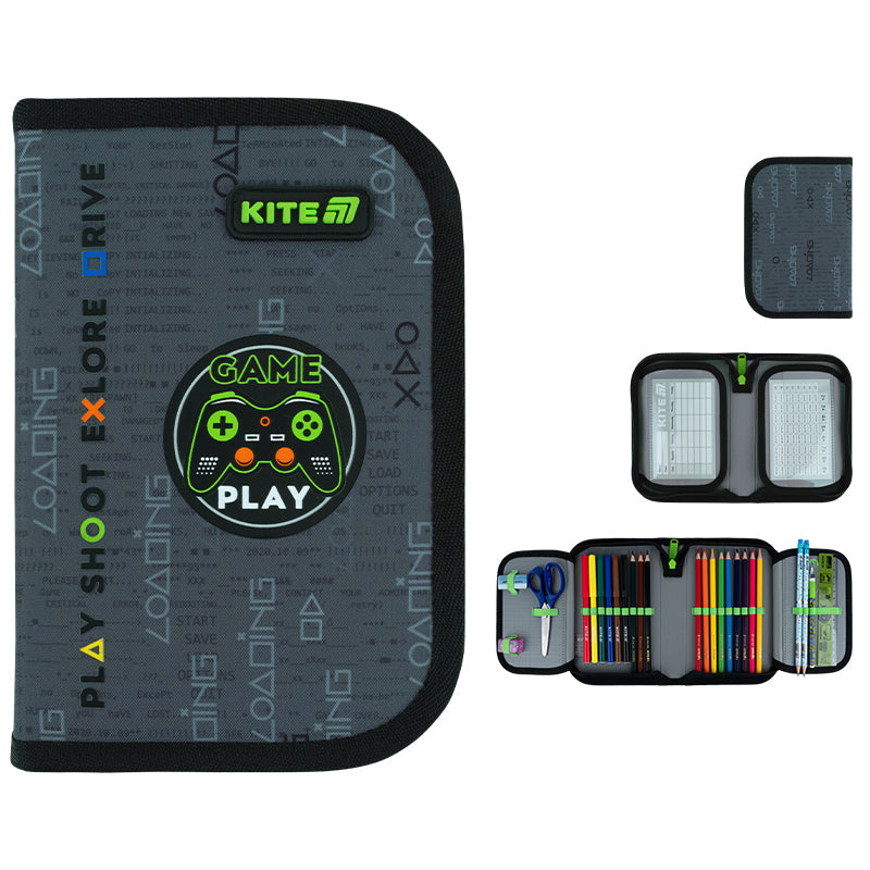 Пенал з наповненням Kite Good Game K26-622H-2, 1 відділення, 2 відвороти