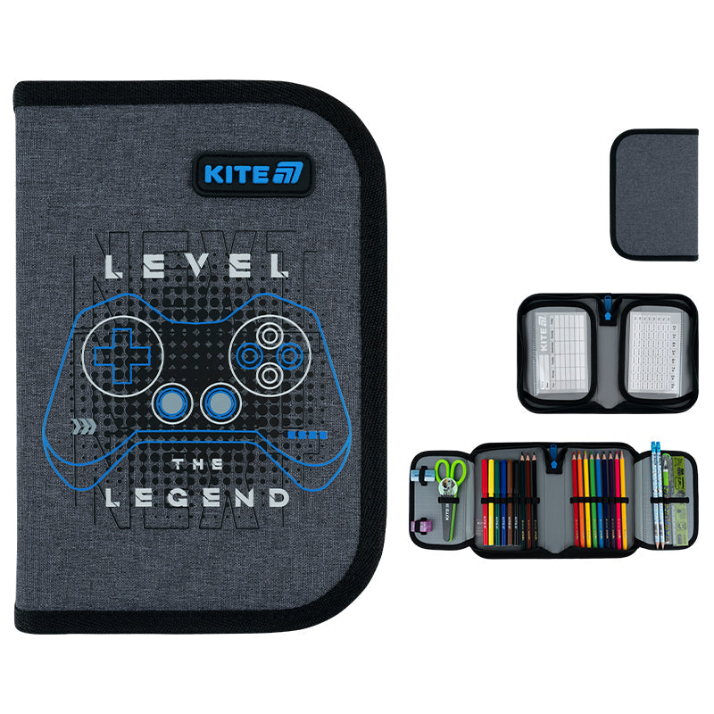 Пенал з наповненням Kite Level UP K26-622H-6, 1 відділення, 2 відвороти