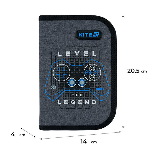 Пенал з наповненням Kite Level UP K26-622H-6, 1 відділення, 2 відвороти