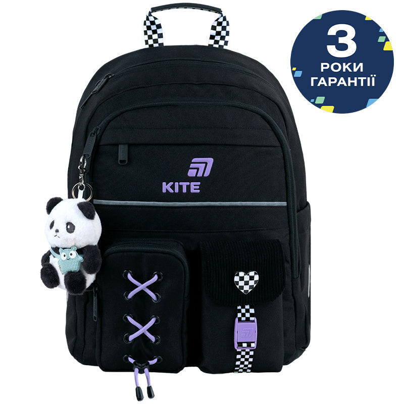 Рюкзак шкільний Kite Education Panda Love K26-584M-2