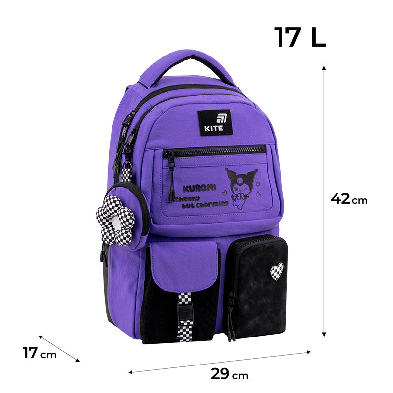 Рюкзак Kite Education teens Kuromi HK26-2587M-1