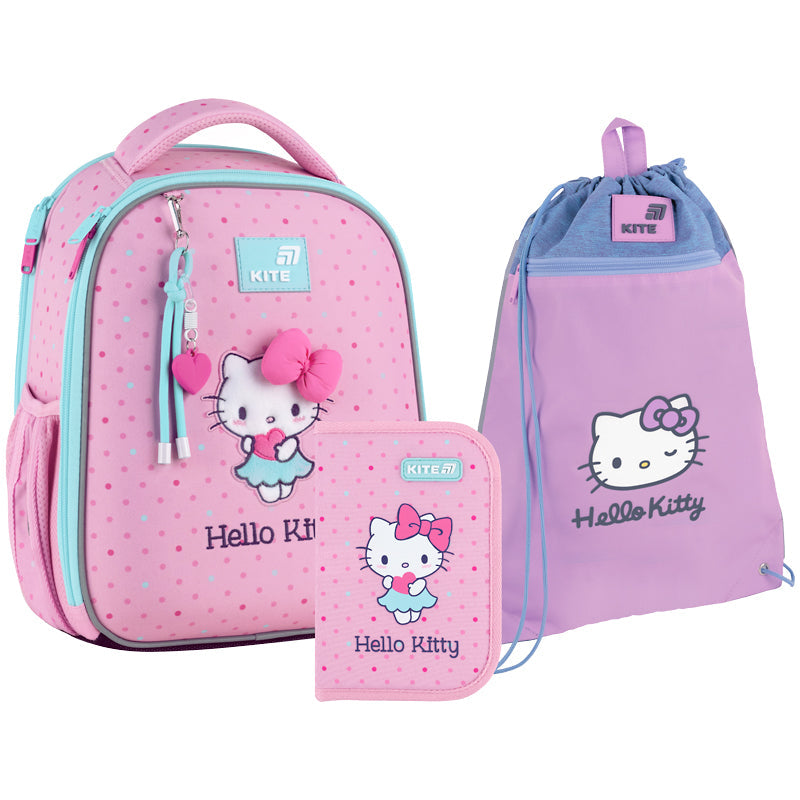 Шкільний набір Kite Education Hello Kitty SET_HK26-555S-1 (рюкзак, пенал, сумка)