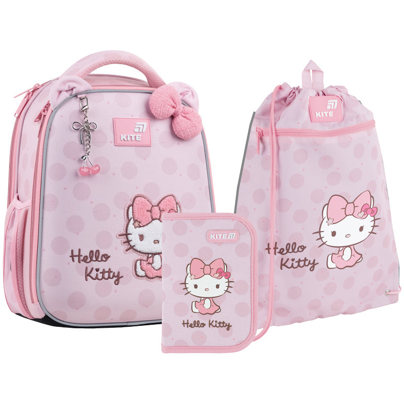 Шкільний набір Kite Education Hello Kitty SET_HK26-555S-2 (рюкзак, пенал, сумка)