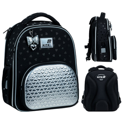Шкільний набір Kite Education Black&Silver SET_K26-556M-2 (рюкзак, пенал, сумка)
