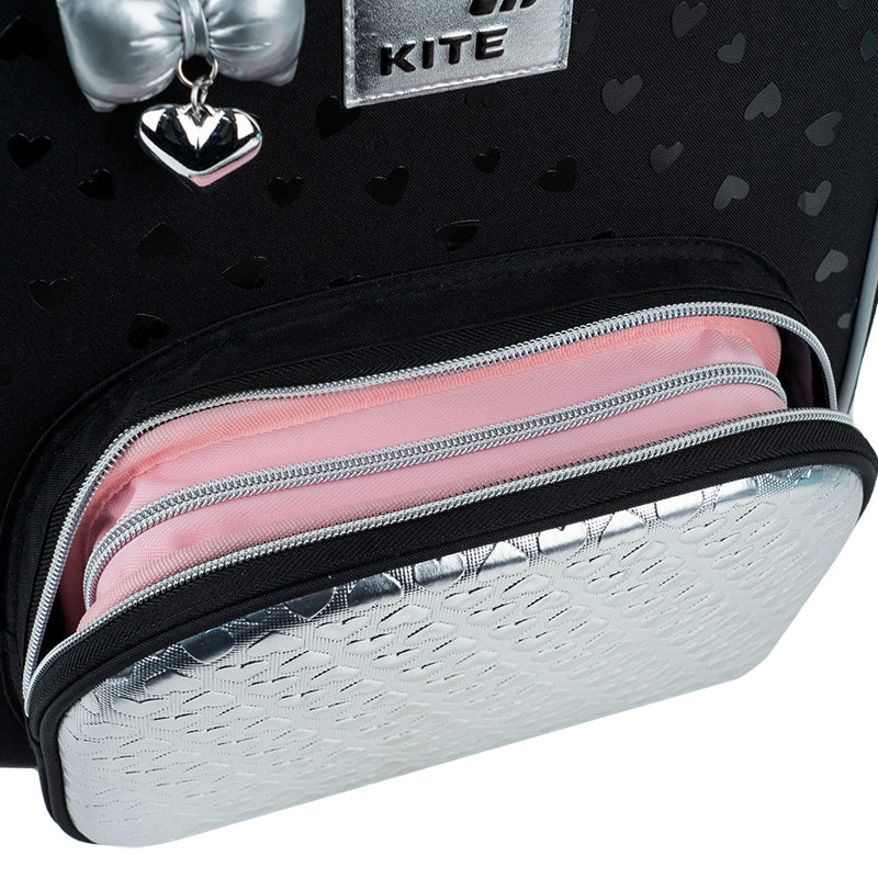 Шкільний набір Kite Education Black&Silver SET_K26-556M-2 (рюкзак, пенал, сумка)