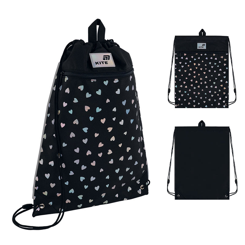 Шкільний набір Kite Education Black&Silver SET_K26-556M-2 (рюкзак, пенал, сумка)