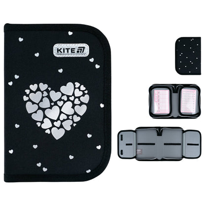 Шкільний набір Kite Education Black&Silver SET_K26-556M-2 (рюкзак, пенал, сумка)