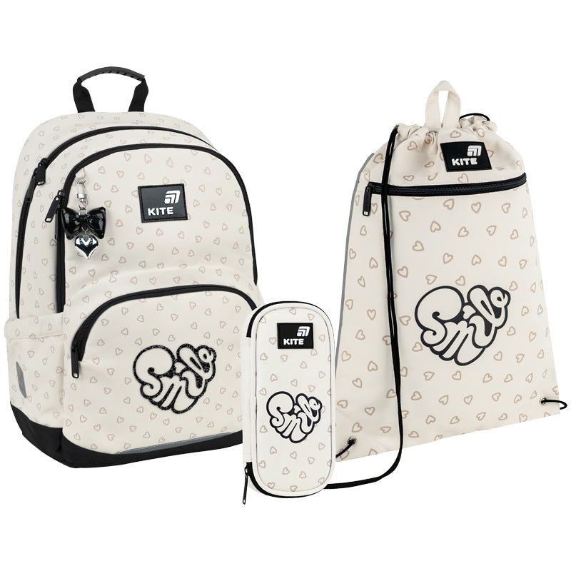 Шкільний набір Kite Education Shimmer&Smile SET_K26-585M-2 (рюкзак, пенал, сумка)