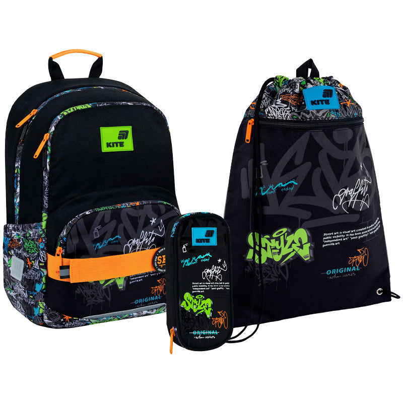 Шкільний набір Kite Education Street Style SET_K26-585M-4 (рюкзак, пенал, сумка)
