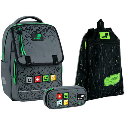 Шкільний набір Kite Education Pixel SET_K26-772M-2 (рюкзак, пенал, сумка)