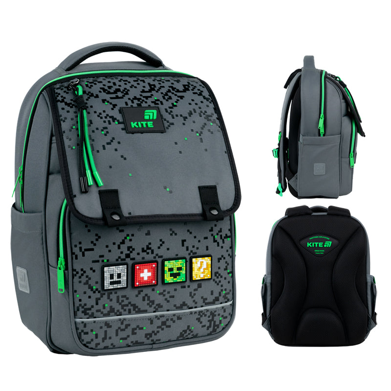 Шкільний набір Kite Education Pixel SET_K26-772M-2 (рюкзак, пенал, сумка)