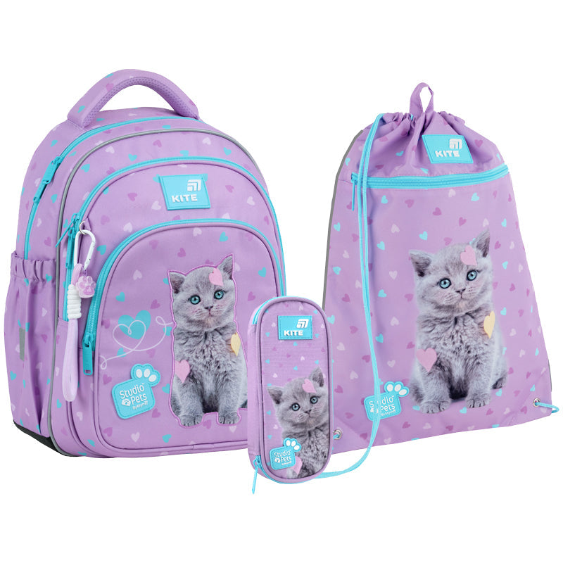 Шкільний набір Kite Education Studio Pets SET_SP26-763S (рюкзак, пенал, сумка)