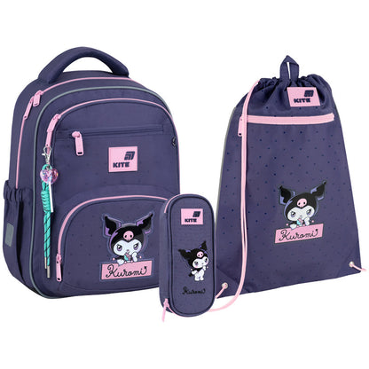 Шкільний набір Kite Education Kuromi SET_HK26-773M (рюкзак, пенал, сумка)