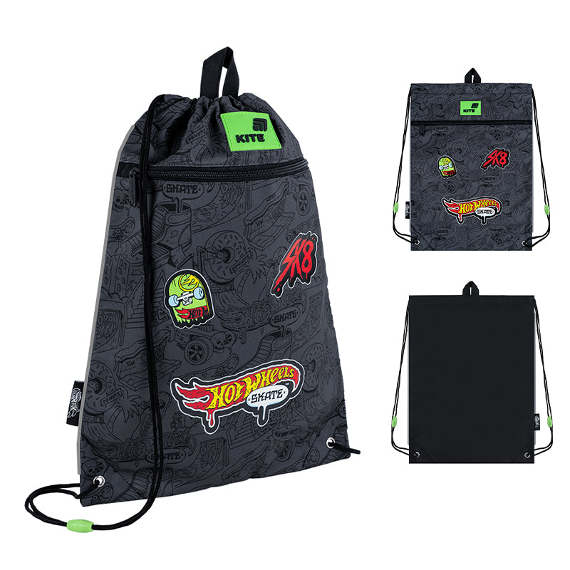 Шкільний набір Kite Education Hot Wheels SET_HW26-773M (рюкзак, пенал, сумка)