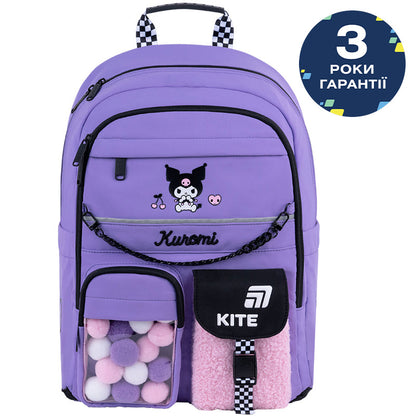 Шкільний набір Kite Education Kuromi SET_HK26-584M (рюкзак, пенал, сумка)