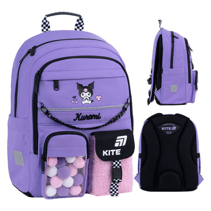 Шкільний набір Kite Education Kuromi SET_HK26-584M (рюкзак, пенал, сумка)