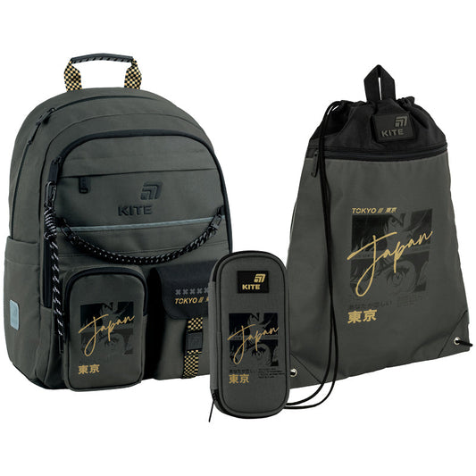Шкільний набір Kite Education Tokyo Vibe SET_K26-584M-4 (рюкзак, пенал, сумка)