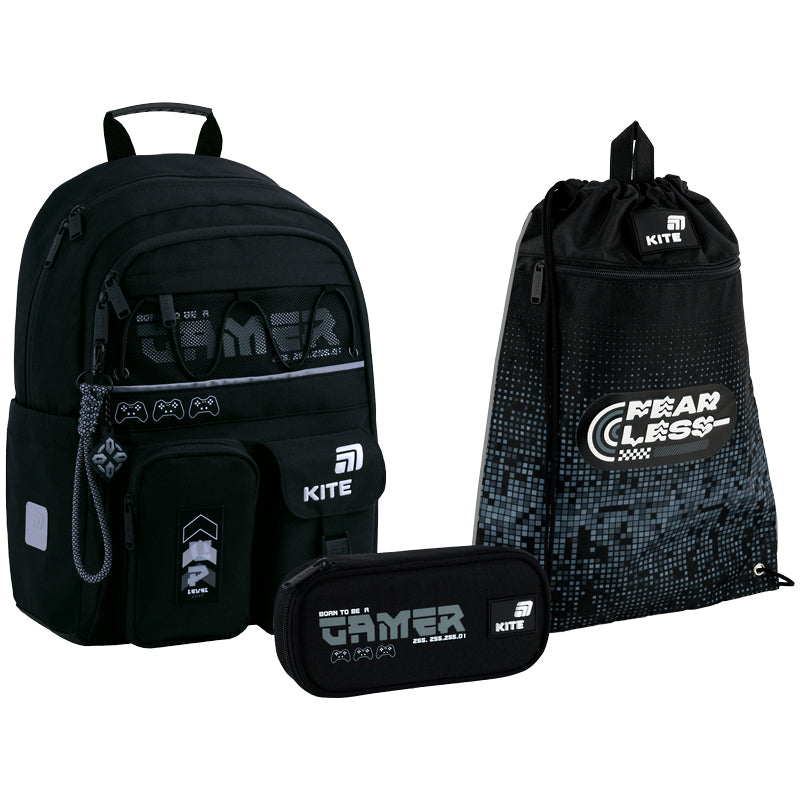Шкільний набір Kite Education Gamer SET_K26-584M-5 (рюкзак, пенал, сумка)