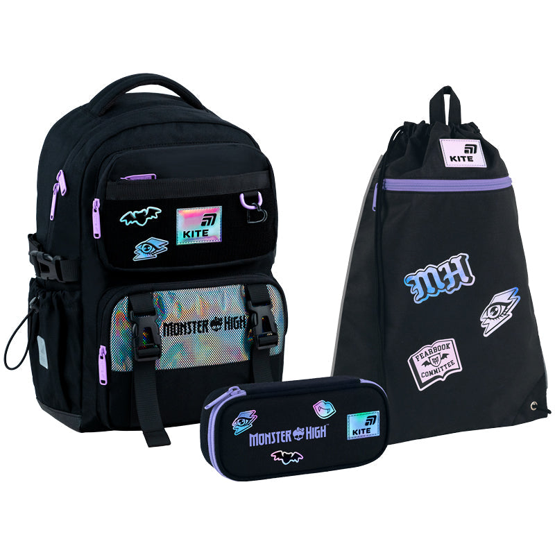 Шкільний набір Kite Education Monster High SET_MH26-1022M (рюкзак, пенал, сумка)
