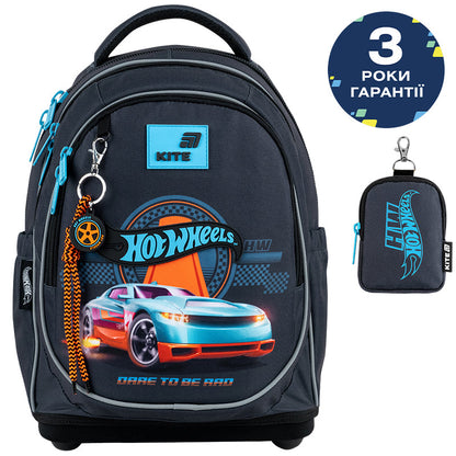 Шкільний набір Kite Education Hot Wheels SET_HW26-724S (рюкзак, пенал, сумка)