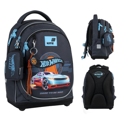 Шкільний набір Kite Education Hot Wheels SET_HW26-724S (рюкзак, пенал, сумка)