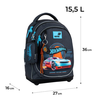 Шкільний набір Kite Education Hot Wheels SET_HW26-724S (рюкзак, пенал, сумка)