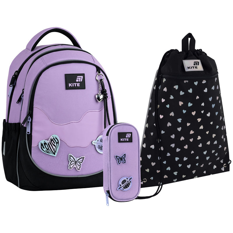 Шкільний набір Kite Education Crush SET_K26-700M-1 (рюкзак, пенал, сумка)