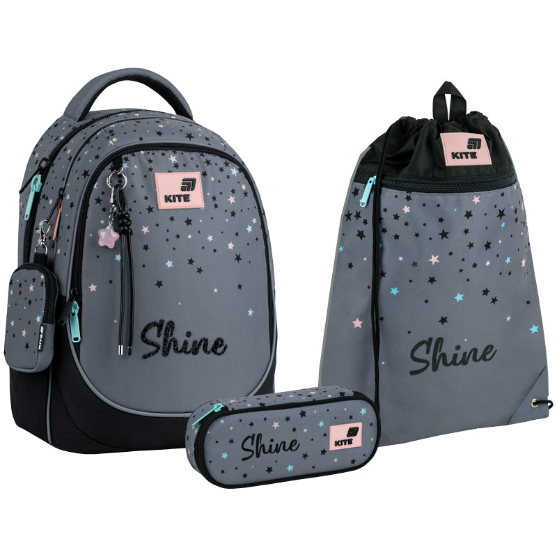 Шкільний набір Kite Education Shine SET_K26-700M-2 (рюкзак, пенал, сумка)