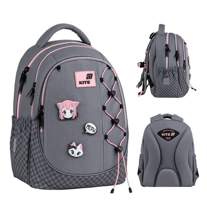 Шкільний набір Kite Education Meow SET_K26-700M-3 (рюкзак, пенал, сумка)