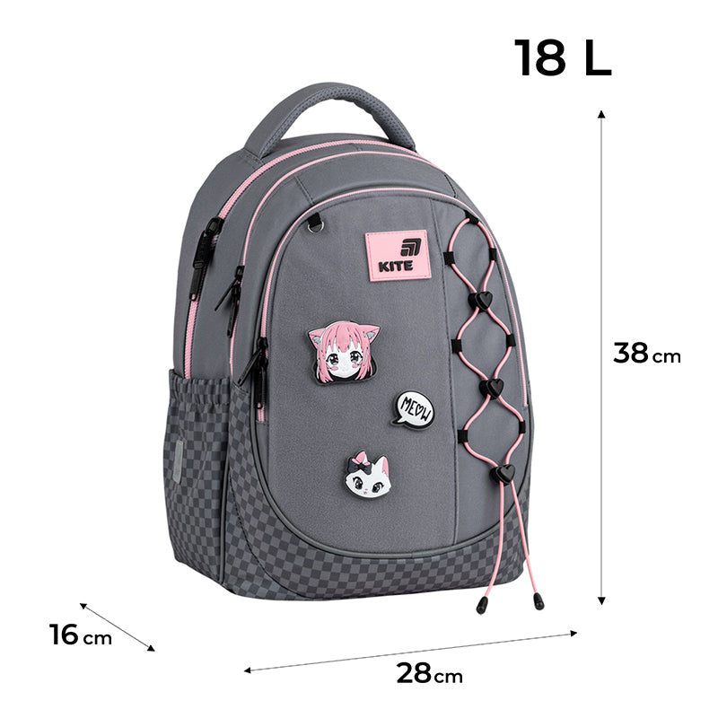 Шкільний набір Kite Education Meow SET_K26-700M-3 (рюкзак, пенал, сумка)