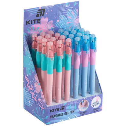 Ручка гелева "пиши-стирай" Kite Smart K26-098-3, синя, упаковка 24 шт