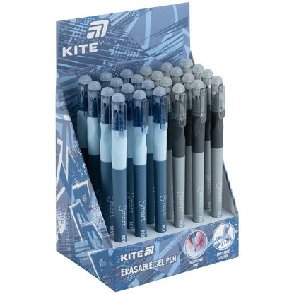 Ручка гелева "пиши-стирай" Kite Smart K26-098-4, синя, упаковка 24 шт