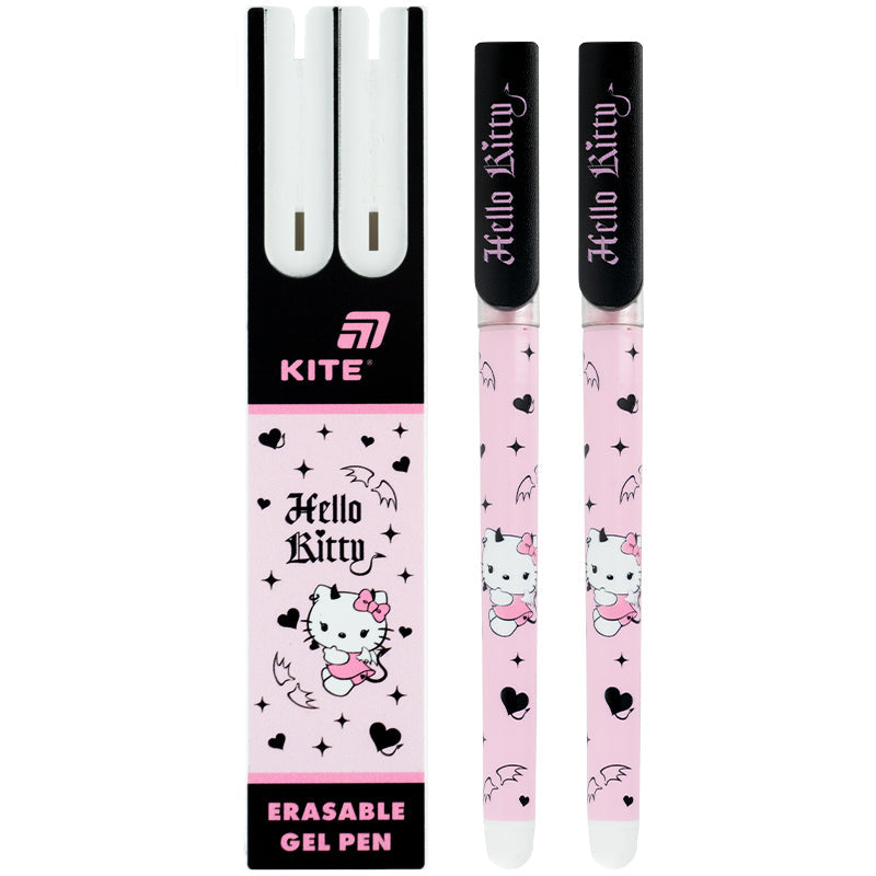 Ручка гелева "пиши-стирай" Kite Hello Kitty HK26-069, синя, 2 шт. у пеналі