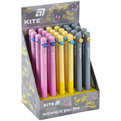 Ручка кулькова автоматична Kite Smile K26-034, синя